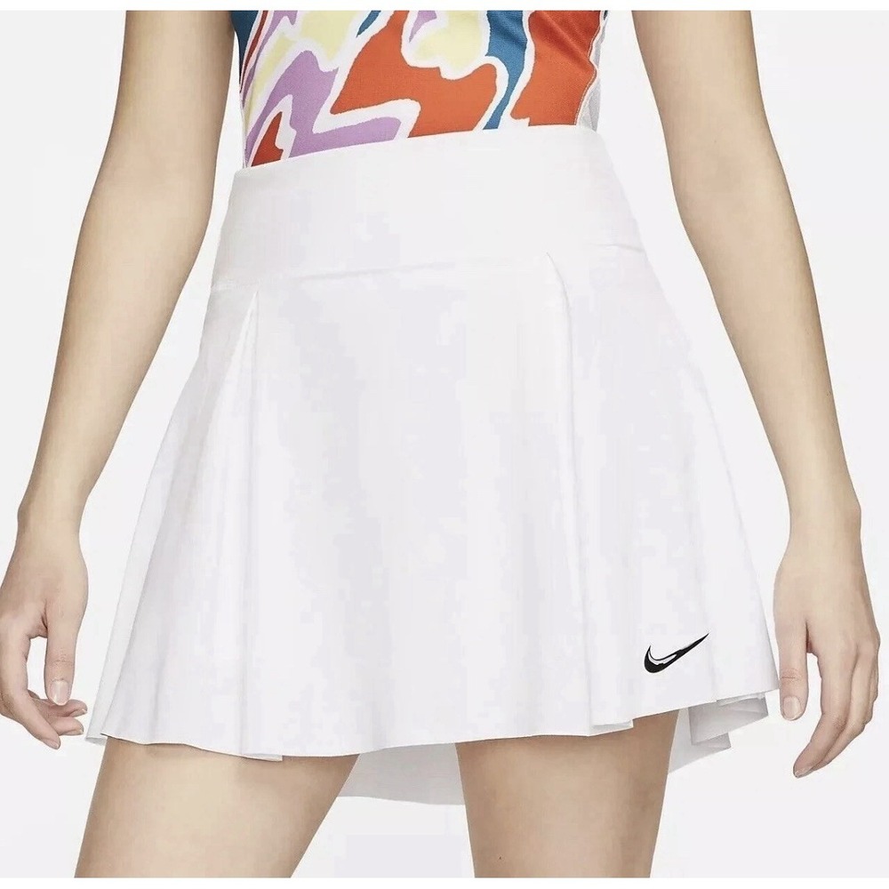 Nike DX1132-100 Dri-Fit Advantage Tennis Golf‎ Skort White Women's XS NEW***